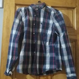 Abercrombie xl muscle plaid shirt